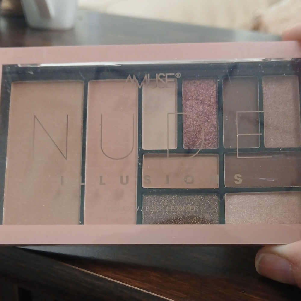 6 For $25 Amuse Nude Illusions Eyeshadow Palette - Brown and Pink Shades
